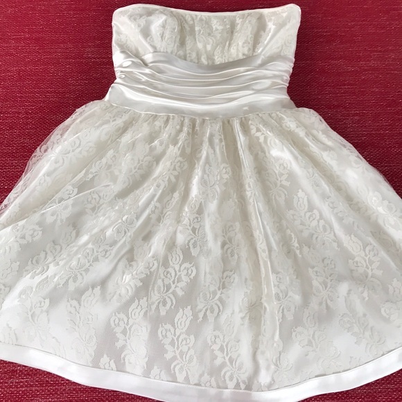 Jessica McClintock Gunne Sax white‎ lace dress - Picture 1 of 8